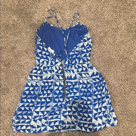 Blue and White Patterned Sundress - Picture 3 of 3